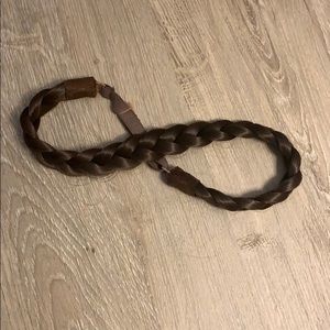 Faux Brown Hair Braided Headband